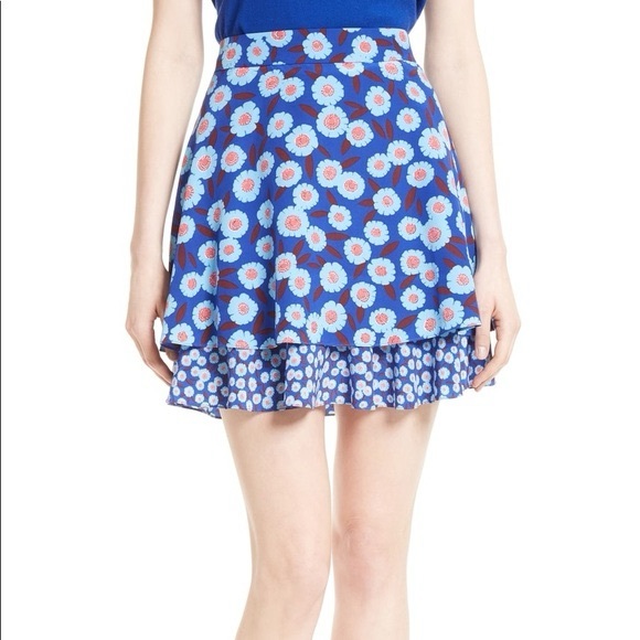 Kate Spade Tangier Floral Silk Skirt - Picture 2 of 4